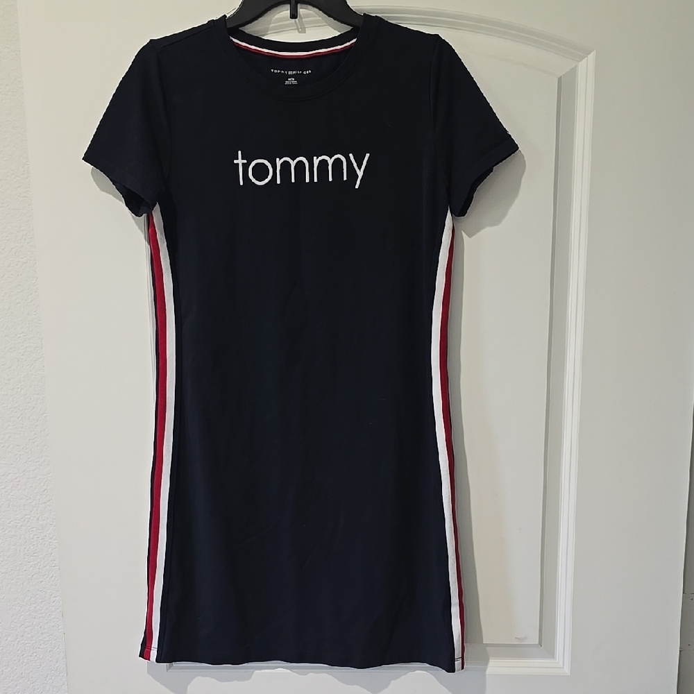 Tommy Hilfiger Navy Tee with Red and White Accents